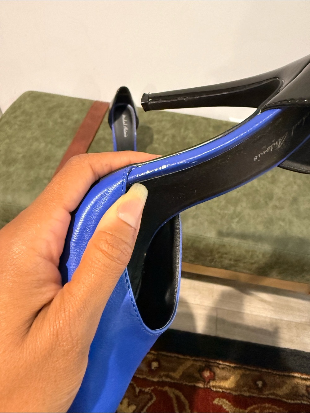 Michael Antonio Electric Blue Pointed D'Orsay Pumps - Picture 9 of 11